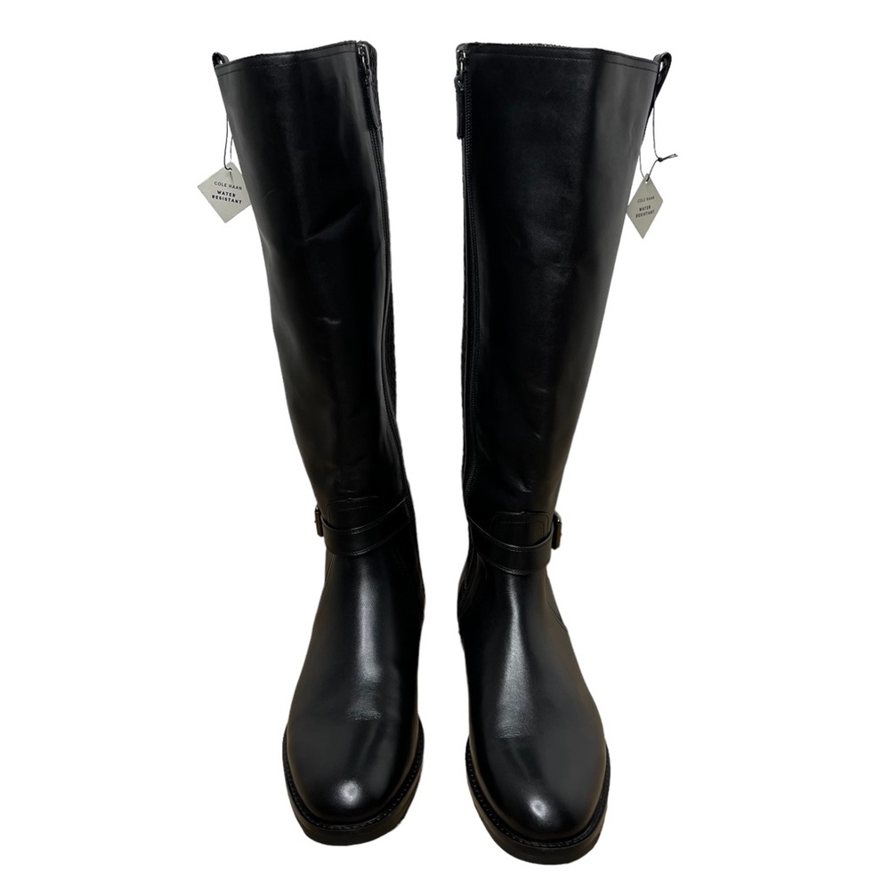 Cole Haan Belted Leather Knee High Boots 11B - Picture 3 of 7